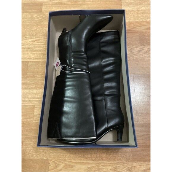 NWT Universal Thread Kendra Tall Dress Boots Kitten Heel Memory Foam Black 5.5 - Picture 3 of 14